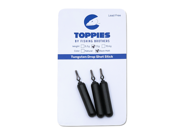 Toppies Tungsten Drop Shot Stick Black Matt