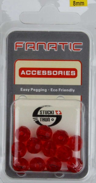 GLASPERLEN FACETTIERT 6mm Rot