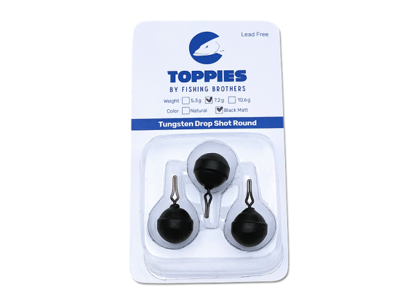 Toppies Tungsten Drop Shot Round Black Matt