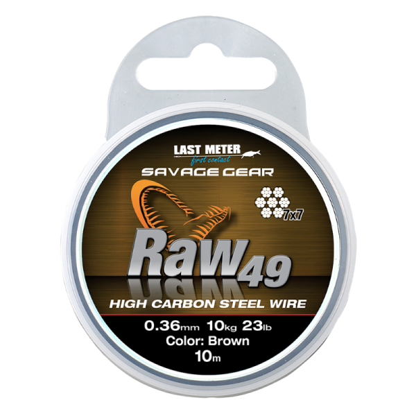 SAVAGE GEAR RAW49 STAHLVORFACH 10M - 11kg