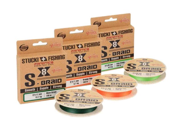 Stucki fishing Braided line x8 Moss Green 150m