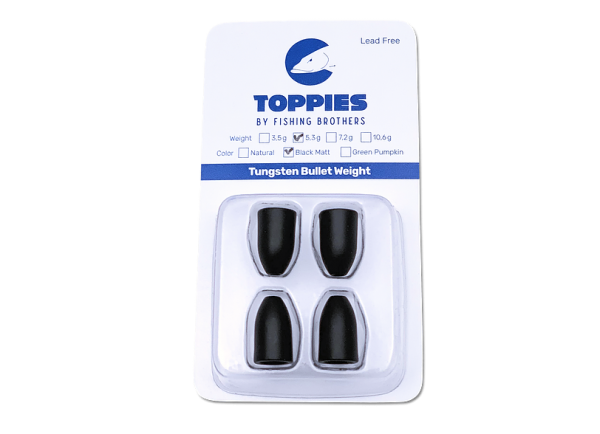 Toppies Tungsten Bullet Weight Black Matt